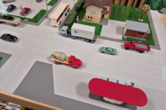 Straßenszene der 60er-Jahre. 